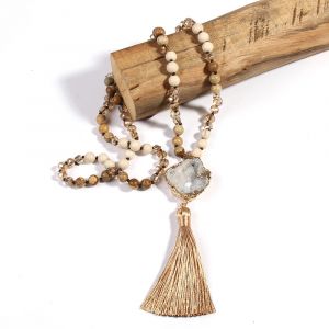 Collier Boh&egrave;me en Bois