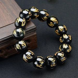 Bracelet Noir Bouddhiste Amulette Feng Shui