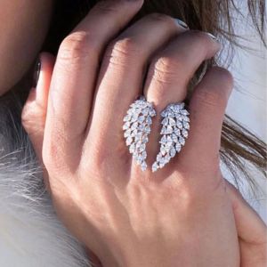 Bague Plumes Aile d'Anges en Zircon