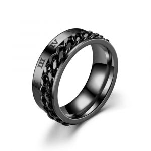 Bague Rotative Anti-Stress pour Homme Chiffres Romains