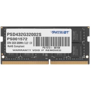 La m&eacute;moire vive Patriot 32 GB 3200 MHz DDR4 CL22 (PSD432G32002S)