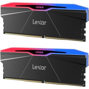 La m&eacute;moire vive 32GB 2x16GB DIMM DDR5 Lexar Ares 2nd Gen RGB 6000MHz CL30 Memory Module Kit (LD5U16G60C30BR-RGD)