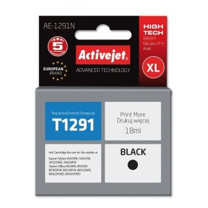Activejet AE-1291N Ink (replacement for Epson T1291; Supreme; 18 ml; black) (AE-1291N)