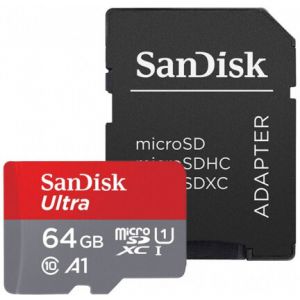 La carte m&eacute;moire SanDisk Ultra microSDXC 64GB + SD Adapter (GN6MA)