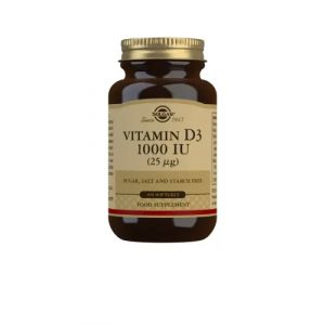 Solgar Vitamine D3 1000UI 25ug 100 G&eacute;lules
