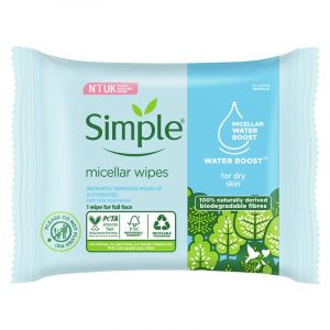 Simple Micellar Facial Wipes 20 Pack
