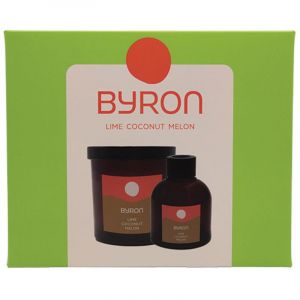 Byron Lime Coconut & Melon Candle & Reed Diffuser Gift Set