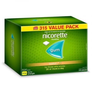 Nicorette Gum 4mg Fresh Fruit 315 Pieces Exclusive Size
