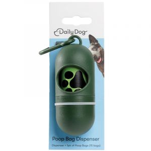 Daily Dog Poop Bag Dispenser + 15 Pieces of Biodegradable Poop Bags