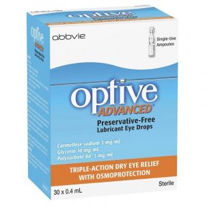Optive Advanced Lubricant Eye Drops 30 x 0.4mL