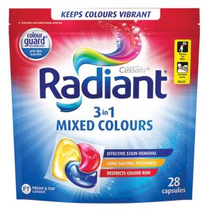 Radiant Laundry Capsules 3 in 1 Mixed Colours 28 Pack