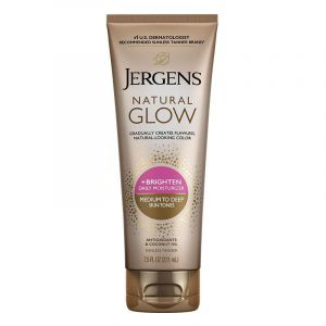 Jergens Natural Glow Skin Brightening Moisturiser Medium To Deep Skin Tones 221ml