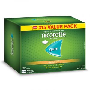 Nicorette Gum 2mg Fresh Fruit 315 Pieces Exclusive Size