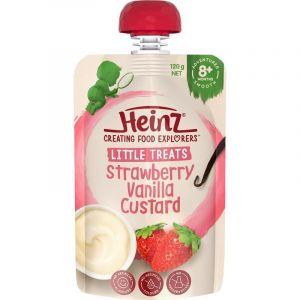 Heinz Strawberry & Vanilla Custard Pouch 120g