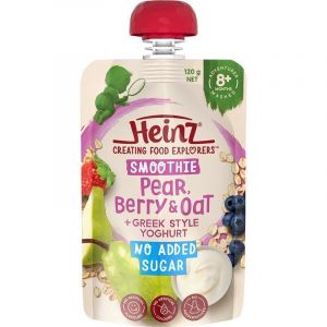 Heinz Pear Berry & Oat Smoothie with Greek style Yoghurt Pouch 120g 8m+