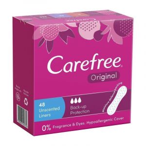Carefree Original Unscented Panty Liners 48 Pack