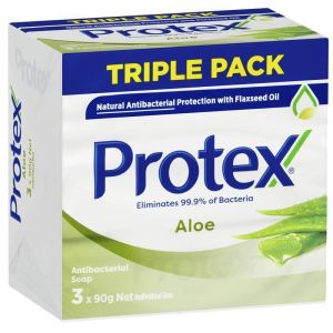 Protex Antibacterial Soap Bar Aloe 3 x 90g Pack