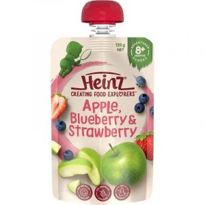 Heinz Apple Blueberry & Strawberry Pouch 120g 8m+