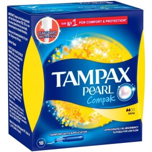 Tampax Pearl Compak Tampons Mini 18 Pack