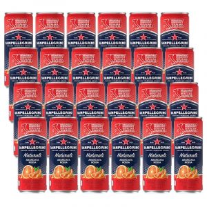 San Pellegrino 330ml Sparkling Drink Aranciata Rossa Cans 24 Pack