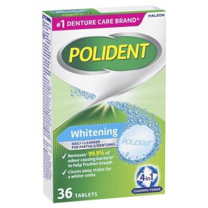 Polident Denture Cleanser Whitening Tablets 36