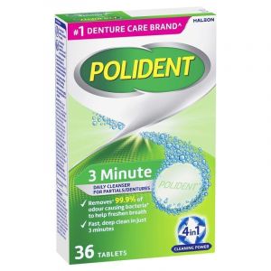 Polident Denture Cleanser Fresh Active Tablets 36