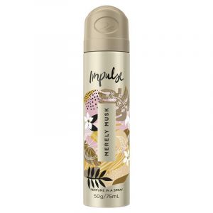 Impulse Women Body Spray Aerosol Deodorant Merely Musk 75ml