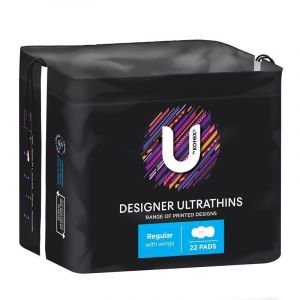 U By Kotex Designer Series Ultrathins Pads Wing Regular 22 Pack