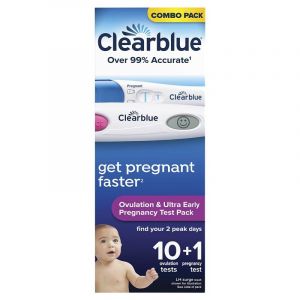 Clearblue Trying For A Baby Kit (Digital Ovulation Test 10pk + 1 Visual Early Pregnancy Test)