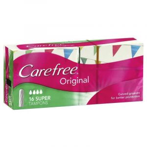Carefree Original Fragrance Free Super Tampons 16 Pack