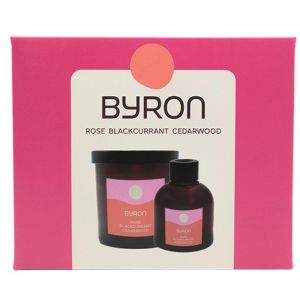 Byron Rose Blackcurrant & Cedarwood Candle & Reed Diffuser Gift Set