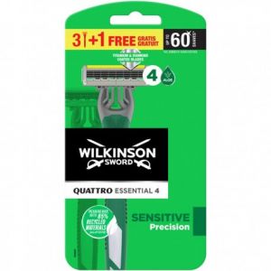 Wilkinson Wilkinson Quattro Essential 4 Sensitive Precision 3 Rasoirs +1 4 Lames Jetables