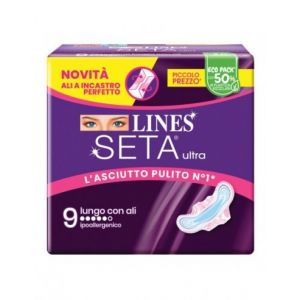 Lines Lines Seta Ultra Absorbants Long Avec Ailes 9 Pi&egrave;ces