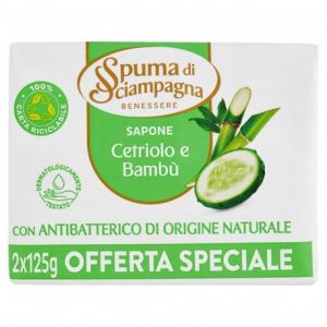 Spuma Di Sciampagna Bien-&ecirc;tre Savon Concombre et Bambou 2 x 125 g
