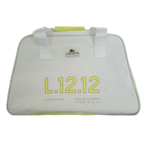 Lacoste L.12.12 Blanc Sac de Voyage et de Sport Femme en Polyester Blanc 48x18x30 cm