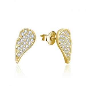 Beneto Boucles d'oreilles ailes d'ange dor&eacute;es AGUP2610-or