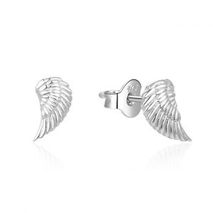 Beneto Belles boucles d'oreilles en argent ailes d'ange AGUP728L