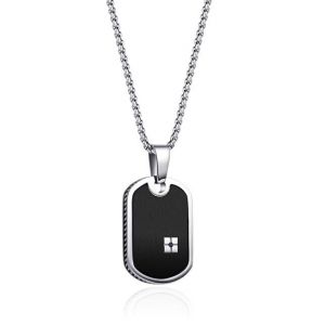 Diverse Collana In Acciaio Da Uomo Con Distintivo Militare N1000517