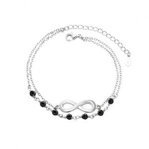 Beneto Bracelet double infini en argent assorti AGB751/21