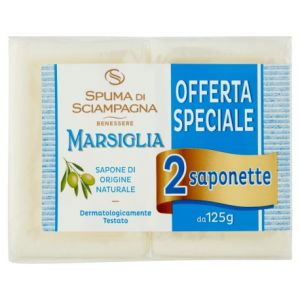 Spuma Di Sciampagna Savon de Marseille 125 g 2 pi&egrave;ces
