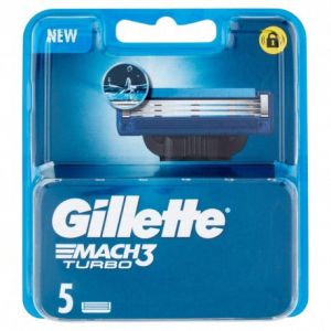 Gillette Mach3 Turbo Pour Rasoir &Agrave; 3 Lames Bo&icirc;te De 5 Lames