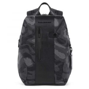 Piquadro Slip 2 Sac &agrave; dos Homme Nylon et Cuir avec Compartiment pour Ordinateur Portable et iPad Camouflage CA5478BR2