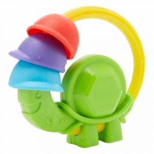 Jouet de dentition 2 en 1 Fisher Price Turtle Clacker, hochet unisexe, 3 mois et plus