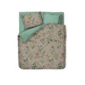 PIP STUDIO Housse de couette en percale Leaf 2x 70x90cm / 200x200cm beige