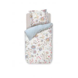 PIP STUDIO Percale Linge de lit MUMBAI MORNING 70x90cm/140x200cm Bleu clair bleu clair