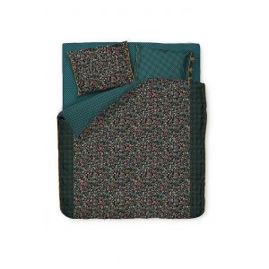 PIP STUDIO Perkal Bettw&auml;sche MIDNIGHT GARDEN 2x 70x90cm / 200x200cm Green vert fonc&eacute;