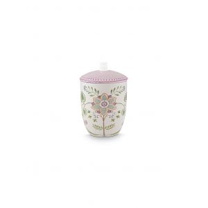 PIP STUDIO Bo&icirc;te avec couvercle LILY & LOTUS 1,5l Blanc cass&eacute; lilas