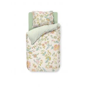 PIP STUDIO Percale Linge de lit BUENAS TARDES 70x90cm/140x200cm Blanc blanc
