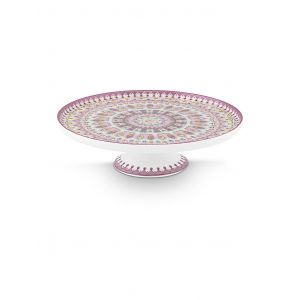 PIP STUDIO Mini pr&eacute;sentoir &agrave; g&acirc;teau LILY & LOTUS 21cm Moon Delight lilas