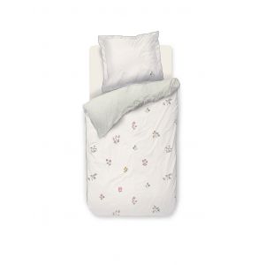PIP STUDIO Parure de lit en percale MUGHAL FLOWER 70x90cm/140x200cm Blanc cass&eacute; blanc